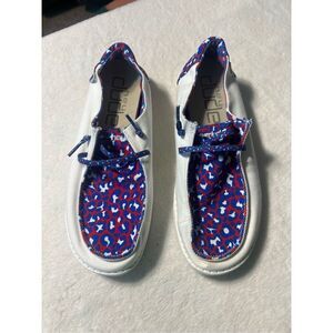 Hey Dude Leo Americana Wendy Shoes Woman’s Size 9